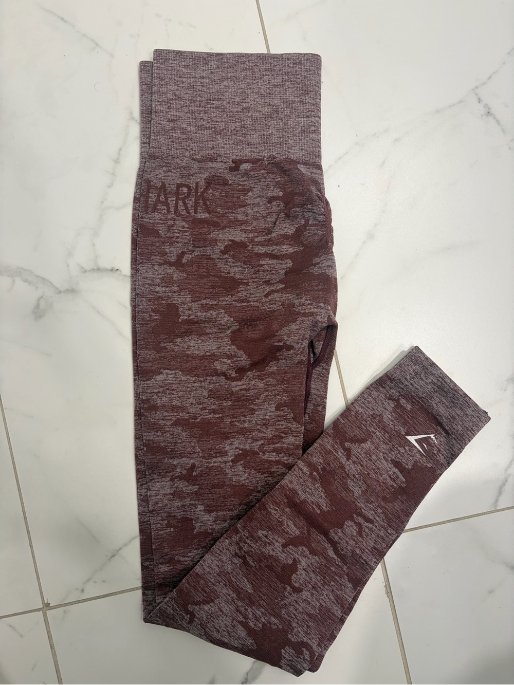 Gymshark Maroon Camo Seamless Leggings